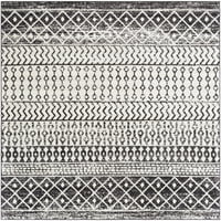 Уметнички ткајачи Елазиз Геометриска област килим, црна, 7'10 плоштад