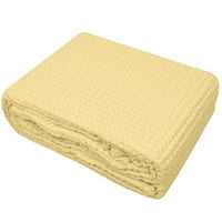 Слатка домашна колекција вафли ткаат памучно ќебе со крал лимон