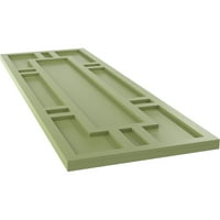 Ekena Millwork 18 W 67 H TRUE FIT PVC HASTINGS FIXED MONT SULTERS, MOSS GREEN