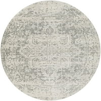 Уметнички ткајачи Харпуп Медалјон област килим, сива, 7'10 круг