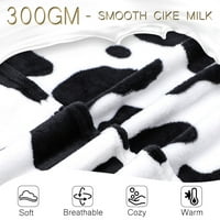 Уникатни поволни цени крава печатена мека лесна тросед кревет 300gsm фланел фрли ќебе 59 79