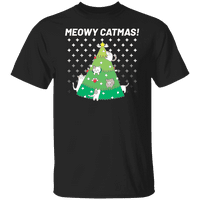 Графичка Америка празнична меули мачка Божиќна празничка машка маица за мажи