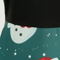 Божиќен Женски Класичен Фустан За Чај Фустан Со Врат На Екипажот Со Долги Ракави Со Коктел Со Појас Фустани За Забави За Лулашки
