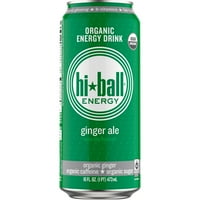 Hiball Energy Cortified Organic Energy Drink, Ginger Ale, FL. Оз. Може