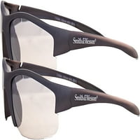 Безбедносни очила за еквилајзери Смит и Весон, метална рамка со пиштол, чиста леќа, пакет од 2