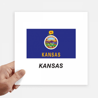 Канзас Државниот Знаме Профил Налепница Тагови Ѕид Слика Лаптоп Налепница Самолепливи