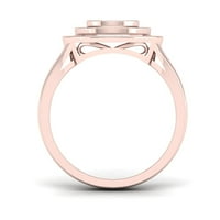 1 4CT TDW Diamond 10K Rose Gold Cluster Ringing Ring