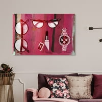 Wynwood Studio Mase and Glam Wall Art Canvas отпечатоци „Подготвени за пролет“ додатоци - розова, бела боја