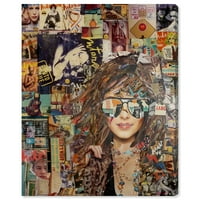 Wynwood Studio Fashion and Glam Wall Art Canvas отпечатоци 'Кети Хиршфелд - портрети на девојчиња и очила за сонце - кафеава,