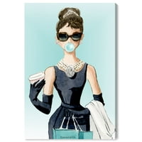 Студио Wynwood People and PortreateS Wall Art Canvas Prints 'Bubble Gumry Jewelry ’познати личности - Blue, Black