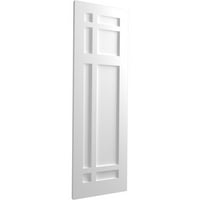 Ekena Millwork 12 W 43 H TRUE FIT PVC San Huan Capistrano Mission Style Fixed Mount Sulters, бело