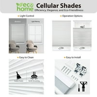 Regal Estate, Clain Filter Clileder Cellular Shade, Alabaster, 48W 48L