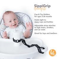 BooginHead Sippigrip Држач За Чаши За Играчки, Момчиња И Девојчиња За Новороденчиња И Мали Деца, Наутичко Црвено