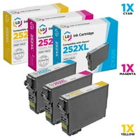 Компатибилни замени за Epson T XL 3PK HY касети вклучуваат: T252XL Cyan, T252XL магента и T252XL жолта за работна сила WF 3620,