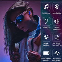 Урбаните Улични Пупки Живеат Вистински Безжични Слушалки За Слушалки За Samsung Galaxy J-Безжични Слушалки w Микрофон-СИНА