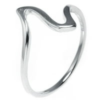 Марисол и афион апстрактен z обликуван прстен во стерлинг сребро за жени, тинејџери
