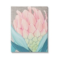 Stuple Industries изведена шема Дахлија пупка розова пролетна цути платно wallидна уметност, 30, дизајн од ziwei li