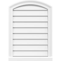 24 W 24 H Arch Top Surface Mount PVC Gable Vent: Нефункционално, W 2 W 2 P Brickmould Shill Frame