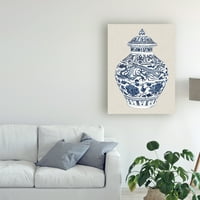 Трговска марка ликовна уметност „Антички кинески вазна III“ платно уметност од Мелиса Ванг
