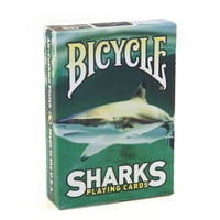 Ајкули за велосипеди зелени картички за играње