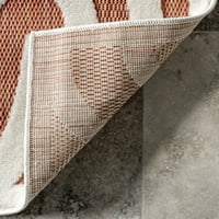 Нулум Салеј Геометриски вртливи во затворен килим на отворено, 8 '10', тула