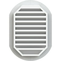 Ekena Millwork 22 W 24 H вертикална рунда заврши: Функционален, PVC Gable Vent W 1 4 рамка за рамна трим