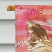 Каролини Богатства CK1743CHF Љубов На Јорки Јоркшир Териер Знаме Платно Големина На Куќа, Големина На Куќа, разнобојни