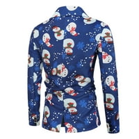 outfmvch дуксери за мажи мода обична божиќна печатена јакна панталони костум комплет од две женски врвови машки џемпери сина