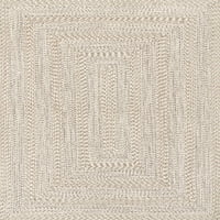 Нулум Роуан плетенка текстура 6 '9' сив шарен килим на отворено