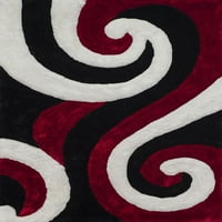 Обединети ткајачи Верија Магни Шаг црвена рака врежана полиестерска област килим