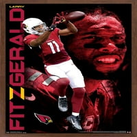 Trends International NFL Arizona Cardinals - Larry Fitzgerald Wall Poster 14.725 22.375 Barnwood Rramed верзија