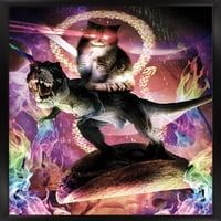 Џејмс Букер-Злото Мачка Диносаурус На Тако Ѕид Постер, 22.375 34 Врамени