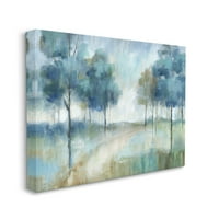 Ступел Индустрии Апстрактни Сини Шумски Патеки Дрвја Пејзаж Сликарство Галерија Завиткани Платно Печатење Ѕид Уметност