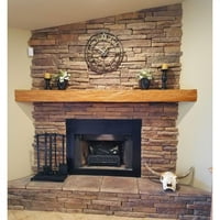 Екена мелница 8 H 10 D 36 W Knotty Pine Fau Wood Camply Mantel, на возраст од кедар