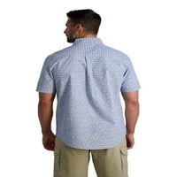 Копче за кратки ракави за маж со кратки ракави надолу од кошула, големини XS-4XB