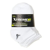 Xtreme Sport Boys четвртина чорапи, 10-пакувања, големини 6-8