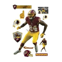 Fathead oshош Норман - Официјално лиценциран доживотен лиценциран NFL Demagl Decal Decation