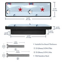 Правоаголник Кабинетот Рачка Шкаф Копче Фиока Повлекува Рачка Морски Стил Заптивка Фиока Копчиња Со Завртки Мебел Декор