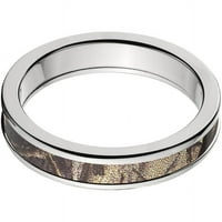 Полу-рунда титаниумски прстен со realtree ap camo inlay