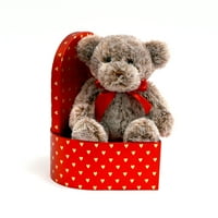 Валентин чоколадна миризлива мечка во кутија за подароци во форма на срце