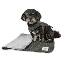 Touchdog 2-Во-Windowpane Плетенка Куче Јакна Со Појавување На Реверзибилни Куче Мат