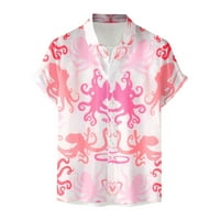 Кошули За Мажи Кратки Ракави Пролет Лето Секојдневен Печатење Кошули Мода Врвот Блуза Кошули