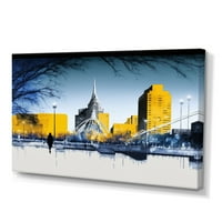 DesignArt Winnipeg Skyline of City I Canvas wallидна уметност