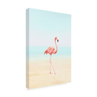 Таи отпечатоци „Фламинго на плажа II“ на отворено платно