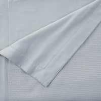 Vellu 1b Реверзибилен памучен лим цврст лесен кауч и ќебе за кревет, близнаци, сина боја