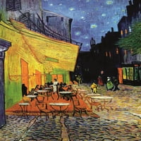 Кафе Тераса во текот на ноќта од Винсент Ван Гог wallид постер, 22.375 34