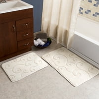 Раскошен домашен сет на килими за бања-душеци за бања од пена што не се лизга, слонова коска