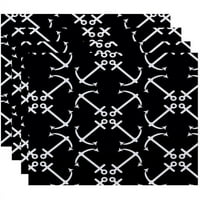 Едноставно Daisy 18 14 Anchor's Up Geometric Print PlaceMat