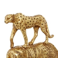 10 15 Златен Полистон Сафари Животинска Скулптура