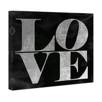 Wynwood Studio Typography and Cotes Wall Art Canvas Prints 'Love Black Velvet' Loveубовни цитати и изреки - црна, сива